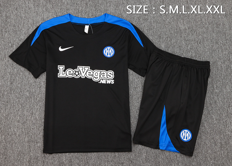 24/25 Inter Milan Black Training Set Shirt and Shorts