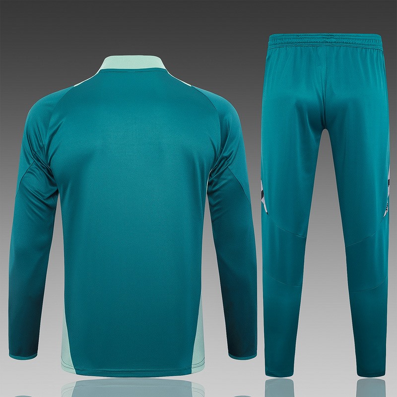 2024/25 Italy Green Long-sleeved half-pull training kit Football team kit
