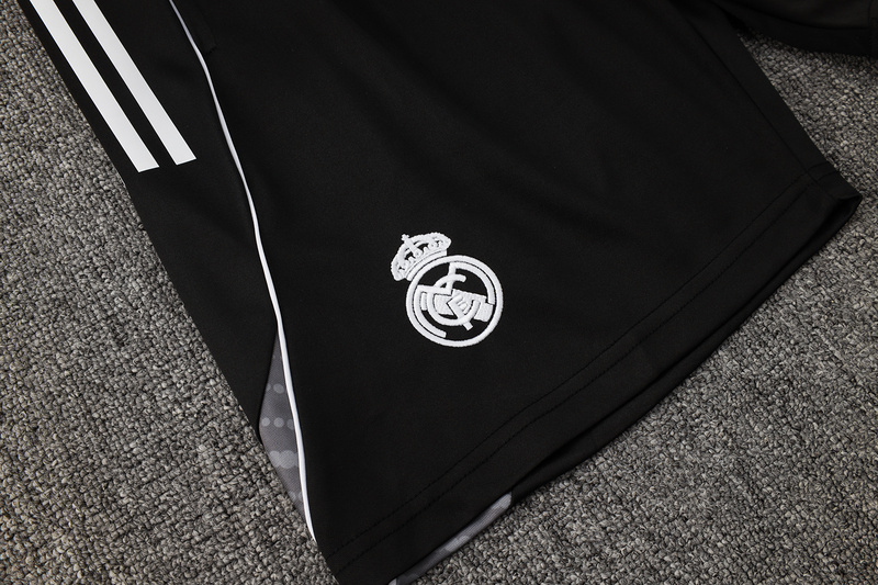 24/25 Real Madrid Black Training Set Shirt and Shorts