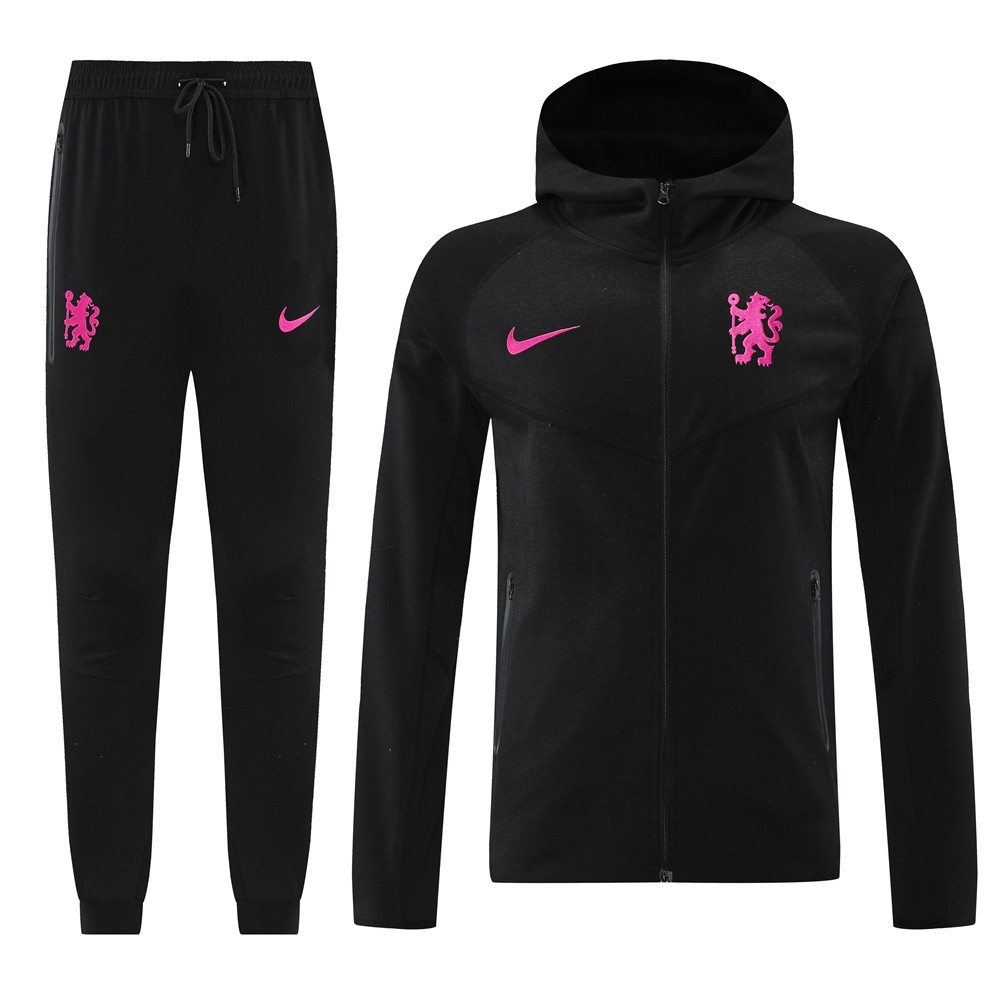2025 Chelsea Balck Hoodie Jacket Kit Set Football Team Shirt Sports Fashion