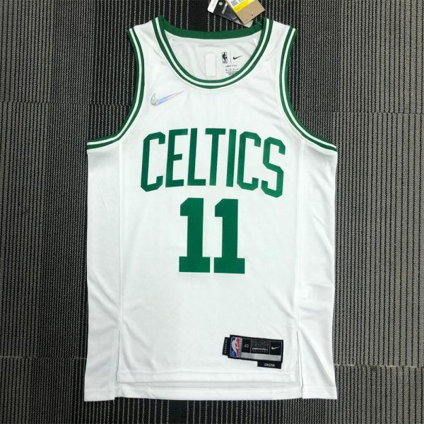 NBA Boston Celtics Round Neck 75th anniversary White Jersey IRVING#11 S-XXL