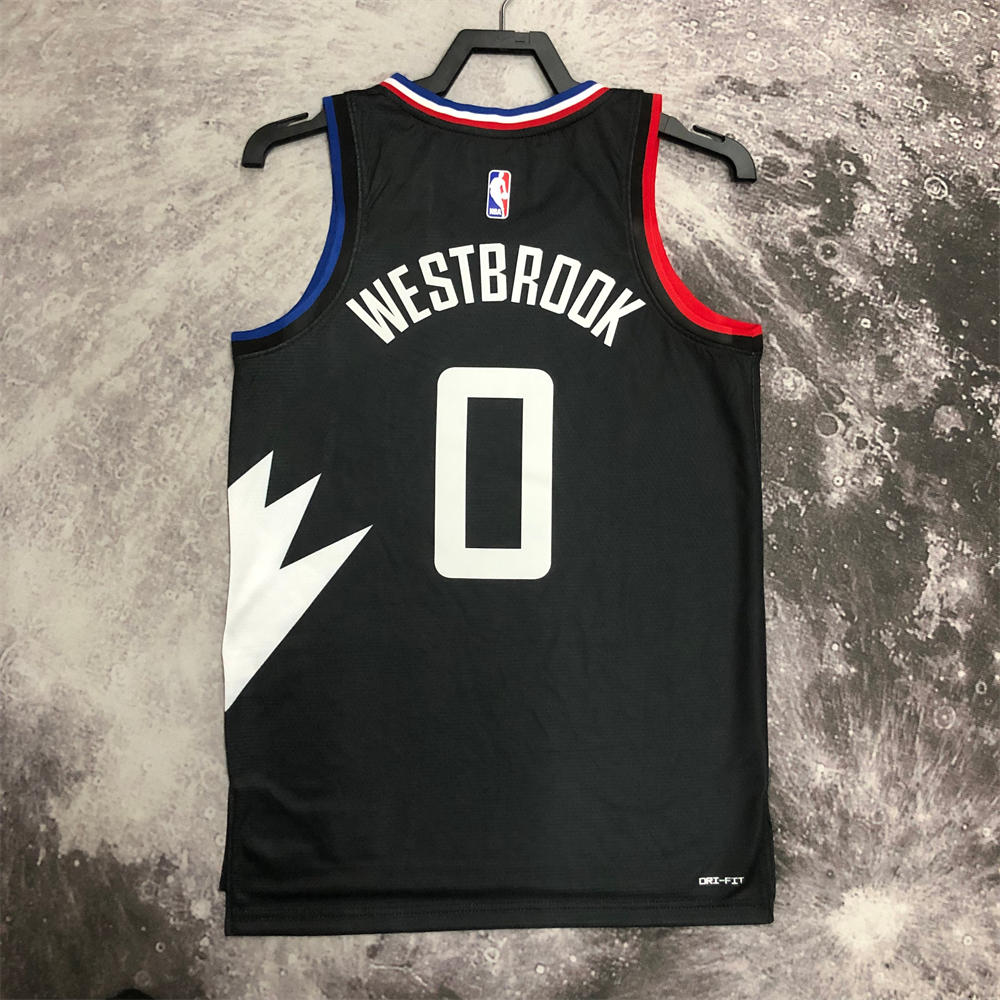 NBA Toronto Raptors V-Neck Black jersey WESTBROOK#0 S-XXL