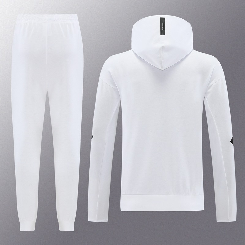 2024 Nike White Hoodie Jacket Kit Set Football Team Shirt Sports Fashion