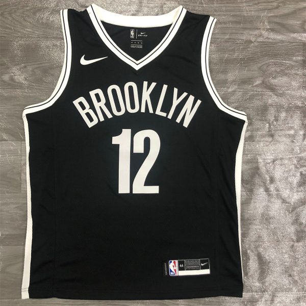 NBA Brooklyn Nets V-Neck Black Jersey HARRIS#12 S-XXL