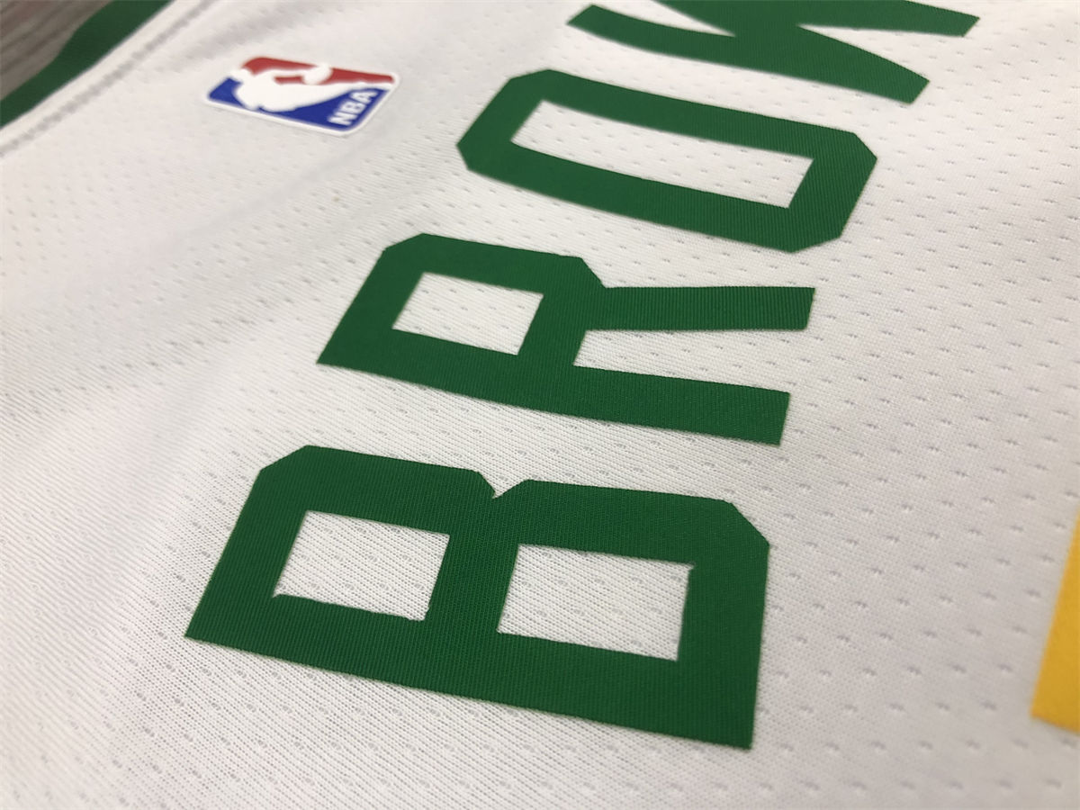 NBA Boston Celtics Round Neck White Jersey BROWN #7 S-XXL