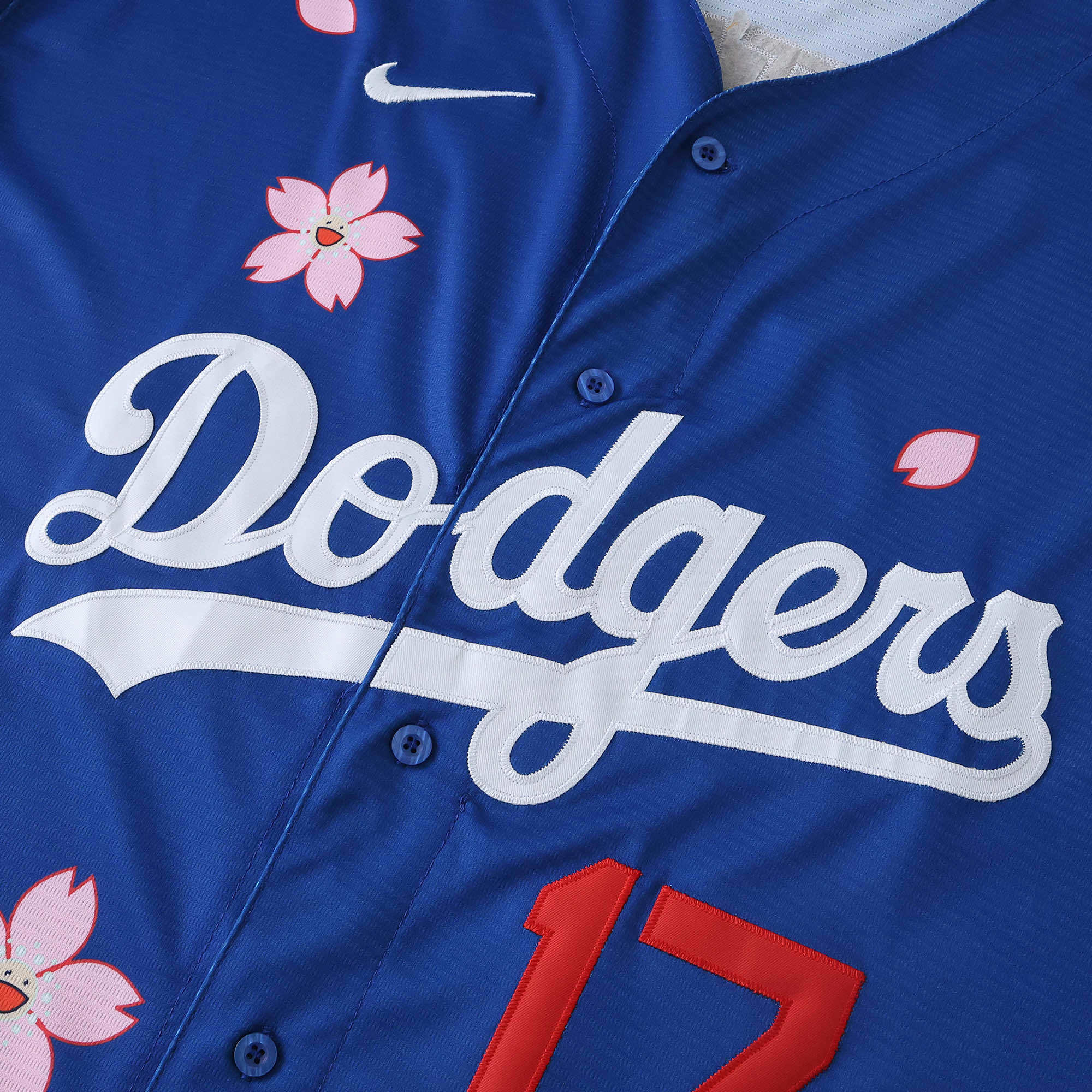 MLB LosAngeles Dodgers Blue Jersey Flower Edition OHTANI #17