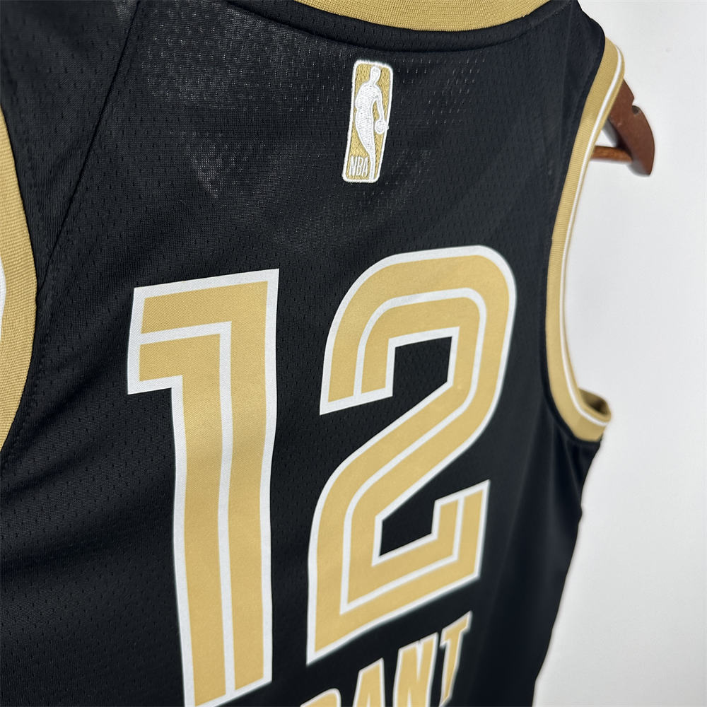 NBA Memphis Grizzies 2024 Honor Edition Black jersey MORANT#12 S-XXL