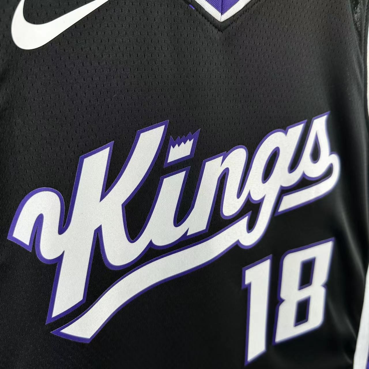 NBA Scaramento Kings 2024 V-Neck Black jersey WESTBROOK#18 S-XXL