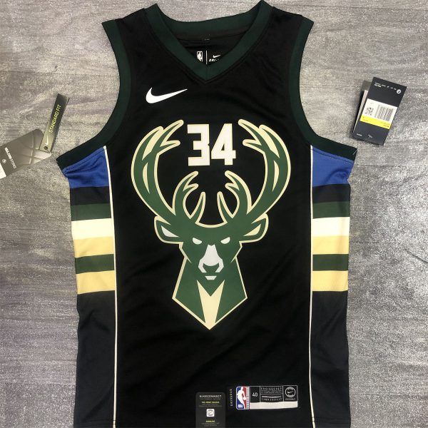 NBA Milwaukee Bucks V neck Green jersey ANTETOKOUNMPO#34 S-XXL