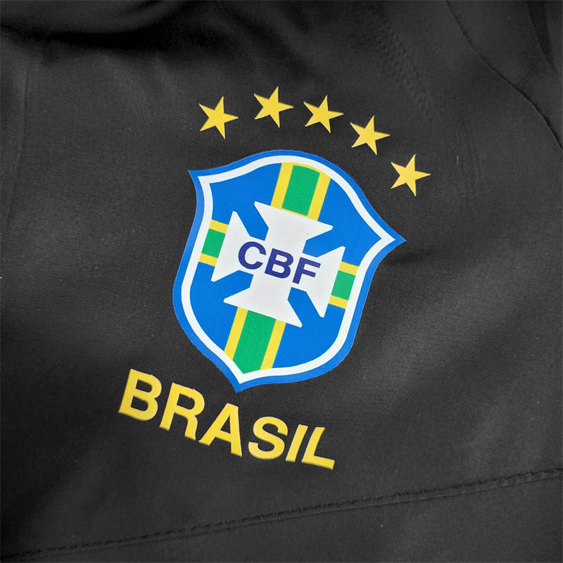 2022 Windbreaker Brazil Black jersey Sport Unifom