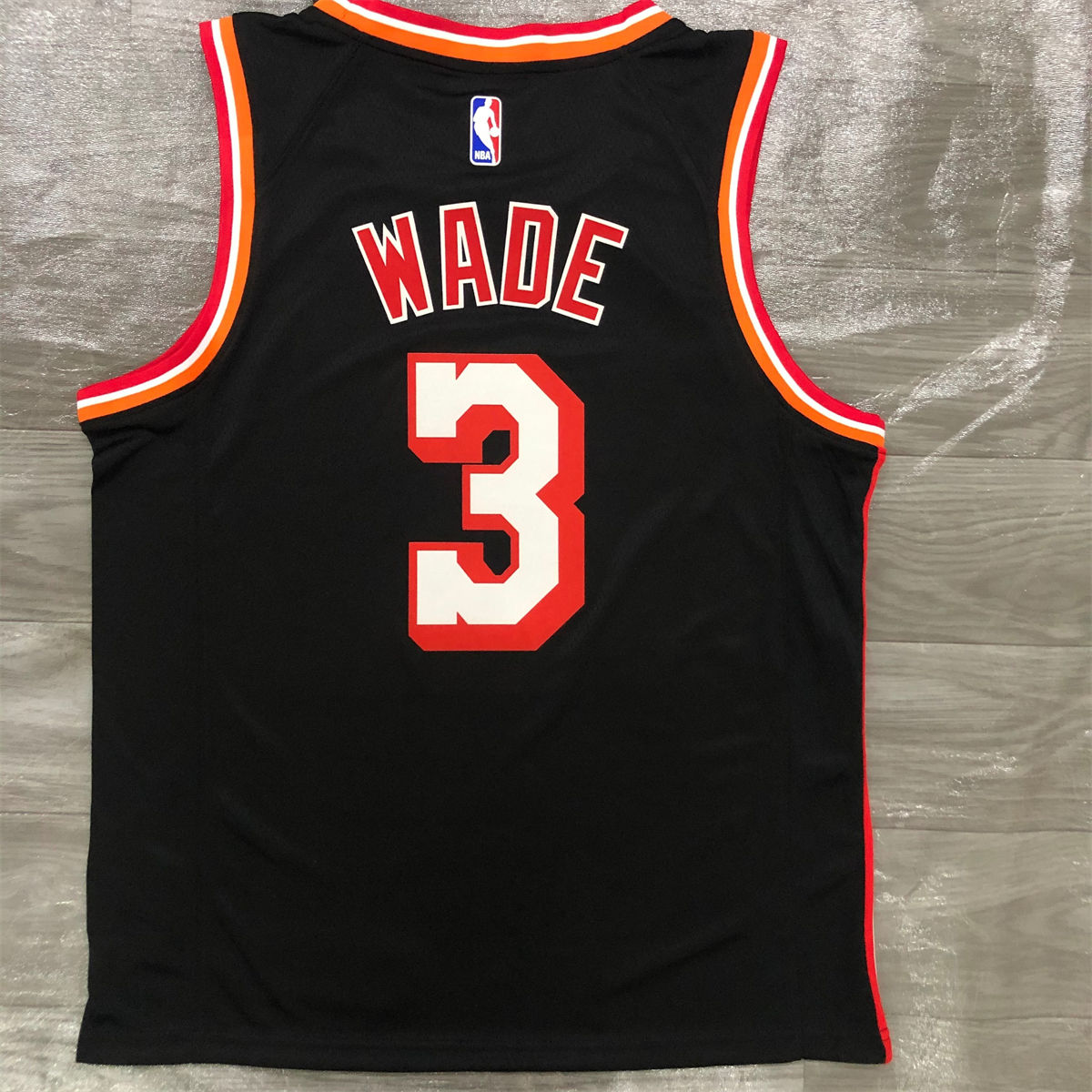 NBA Miami Hearts round neck Black Jersey WADE#3 S-XXL