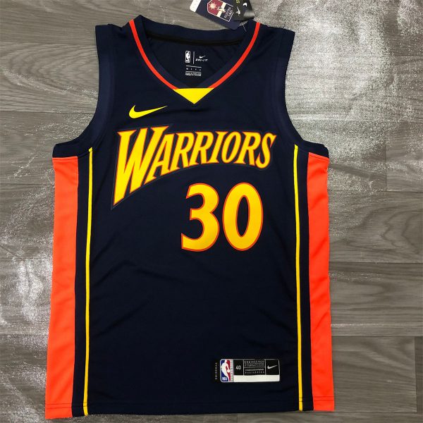 NBA Golden State Warriors V neck Black Jersey CURRY#30 S-XXL