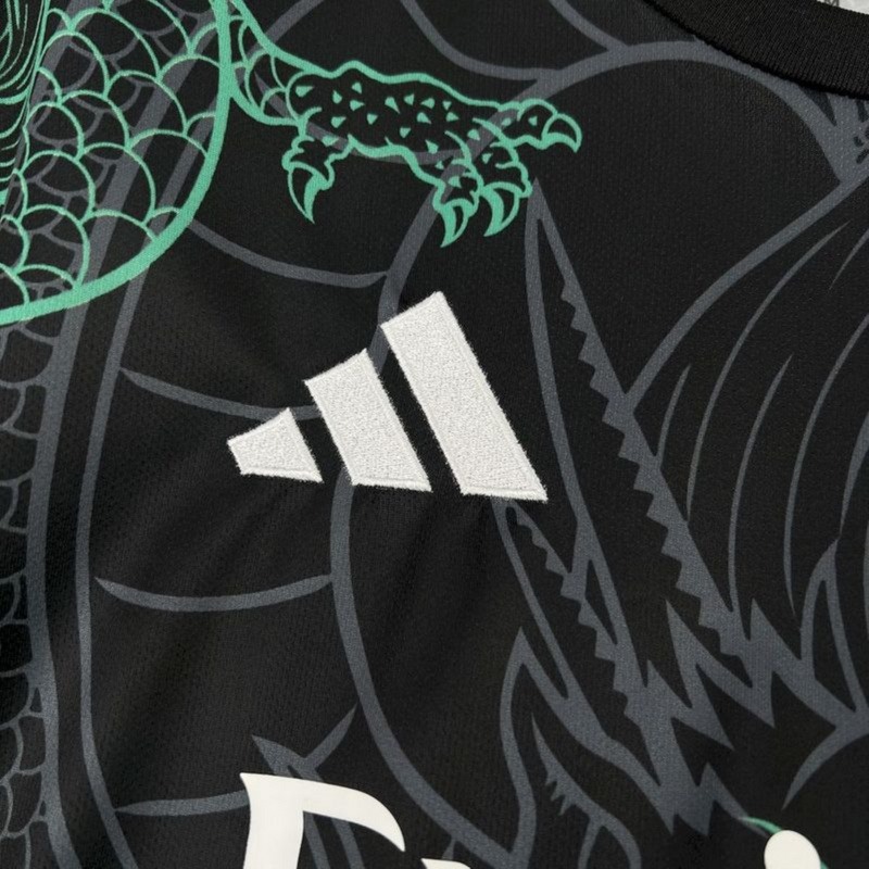 2025/26 Real Madrid Green and Black Dragon Special Edition Jersey Fan Version