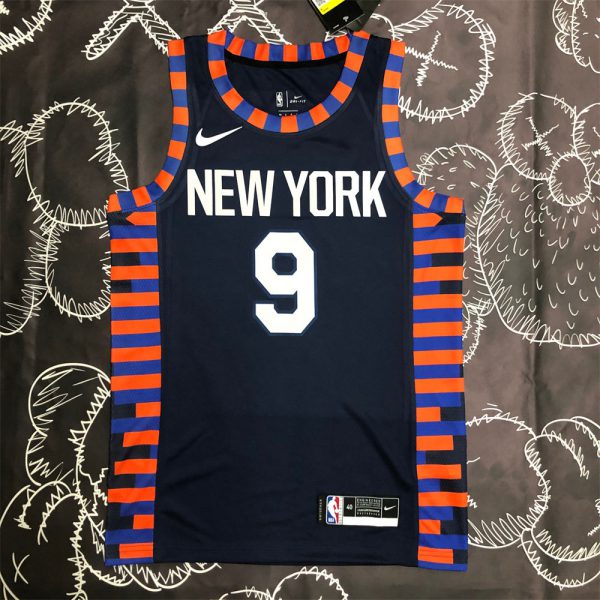 NBA New York Knicks Round Neck Black jerseyS-XXL