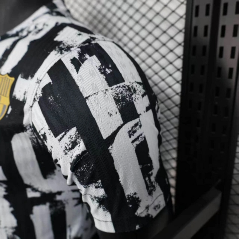 2025/26 Barcelona Black and White Training jersey Player Version