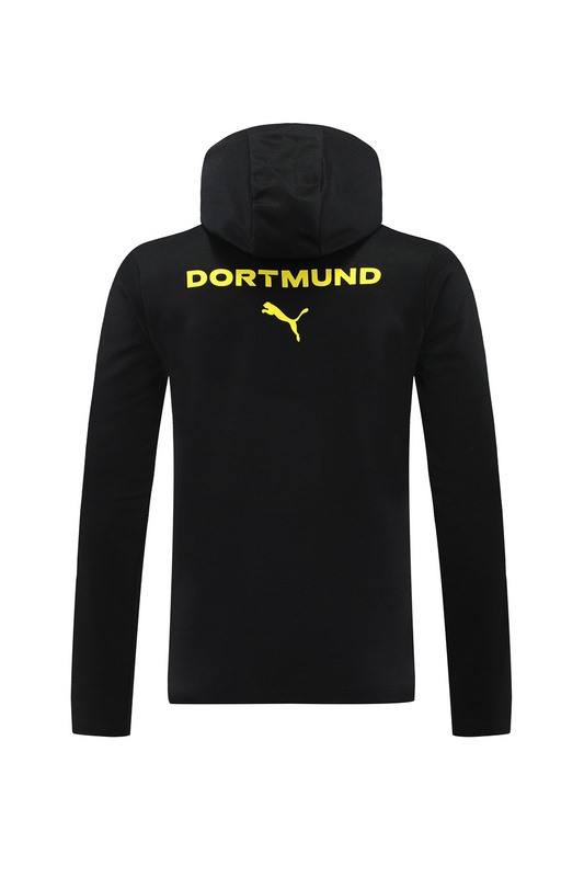 2024 Dortmund Black Hoodie Jacket Kit Set Football Team Shirt Sports Fashion