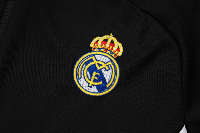 2024/25 Real Madrid Black Jacket Training Suit Set Football Team Shirt Sports Fashion