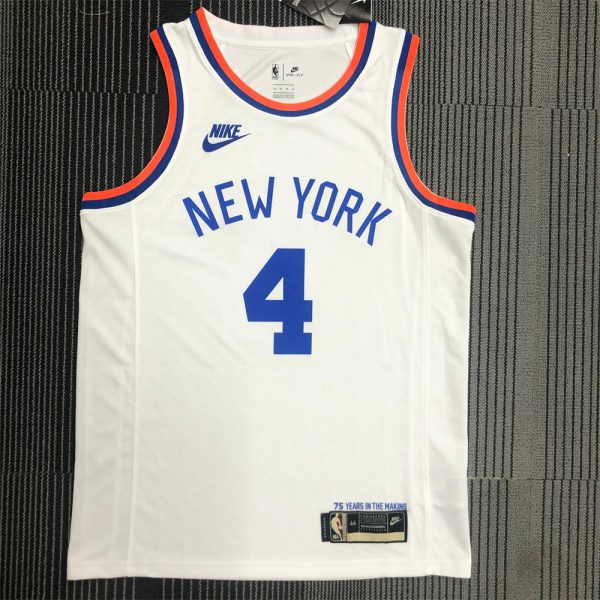 NBA New York Knicks Round Neck White jersey ROSE#4 S-XXL