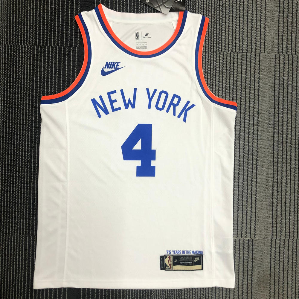 NBA New York Knicks Round Neck White jersey ROSE#4 S-XXL
