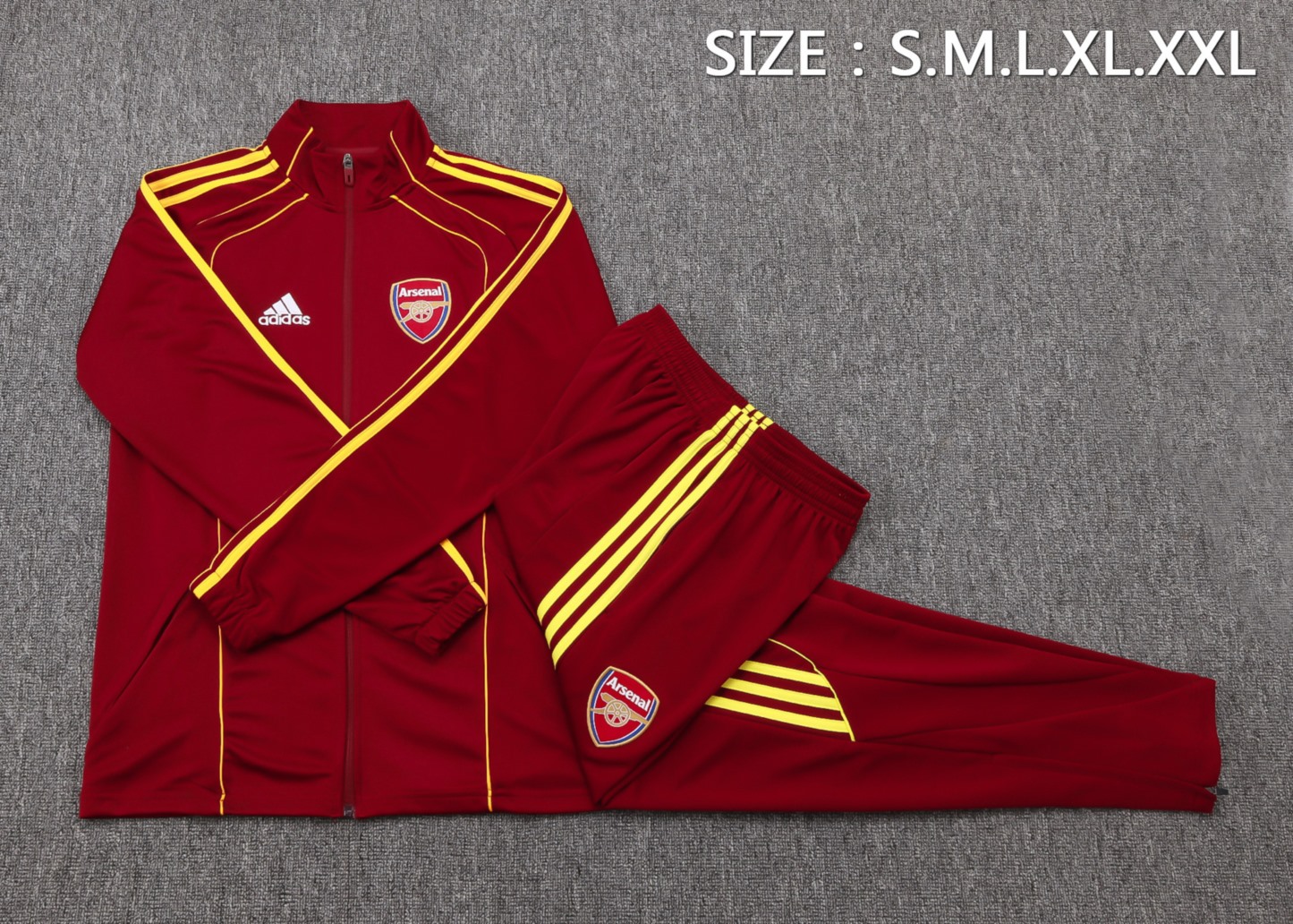 2025/26 Arsenal maroon Jacket Training Suit Set Football Team Shirt Sports Fashion
