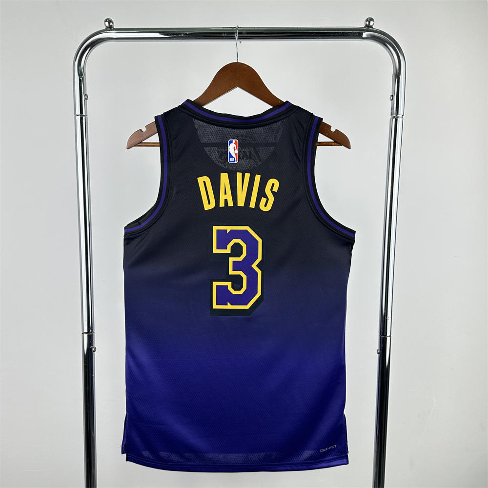 NBA Los Angeles Lakers 24/25 City Edition Purple Jersey DAVIS#3 S-XXL