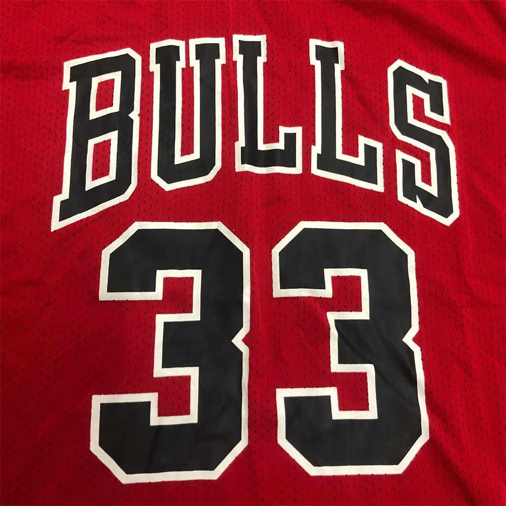 NBA Chicago Bulls Mitchellness Red Jersey PIPPEN#33 S-XXL