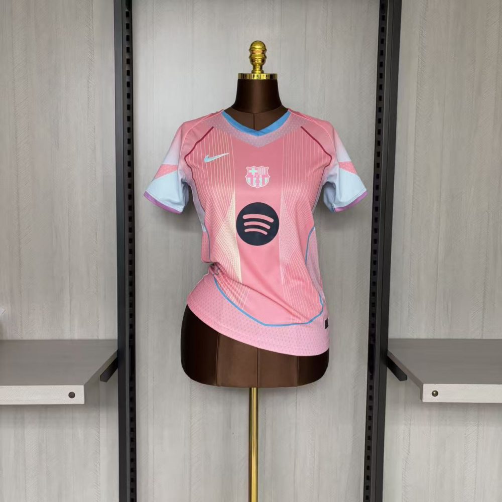 2025/26 Barcelona Speccial Edition Pink Women's Jersey Fan Version