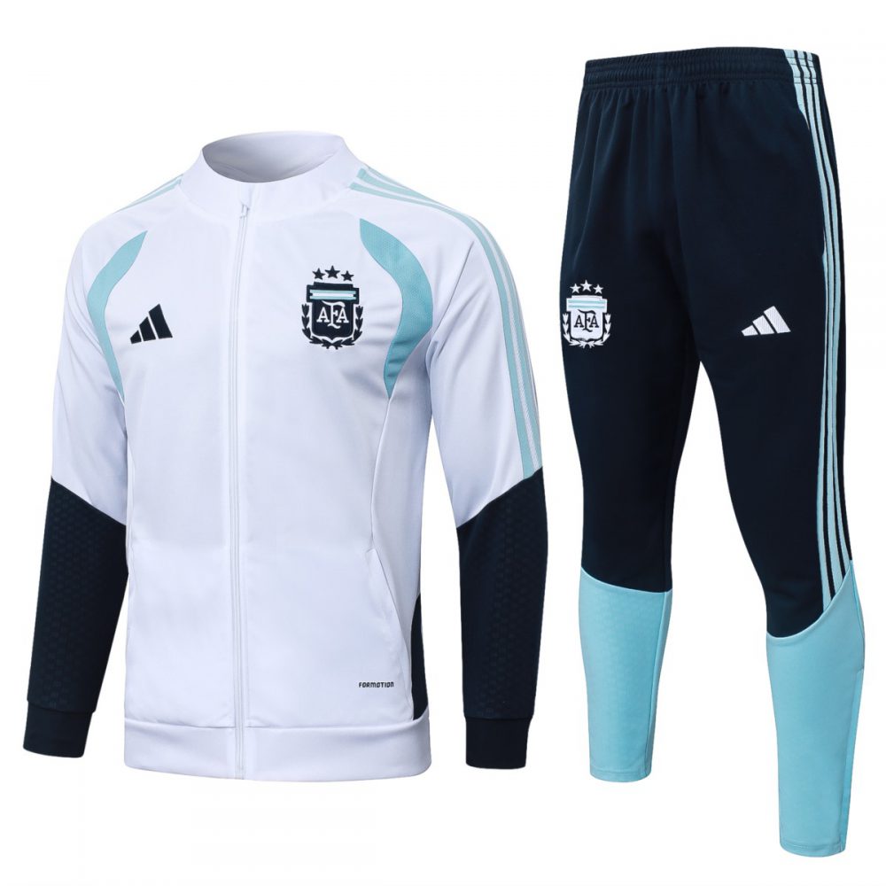 2026 Argentina White Jacket Training Suit Set