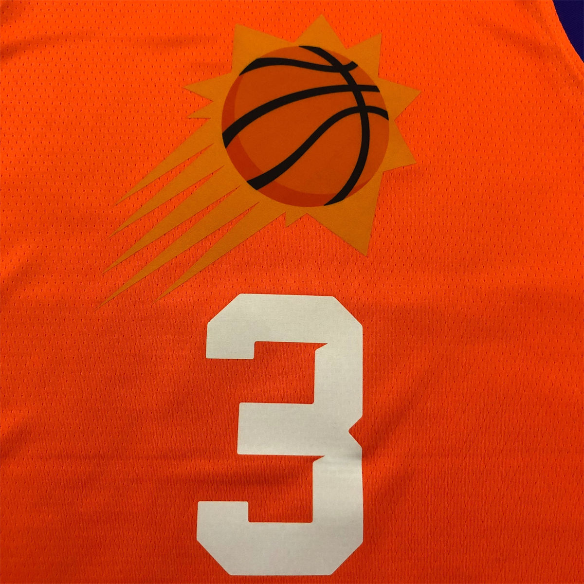 NBA Phoenix Suns V-Neck Orange jersey PUAL#3 S-XXL