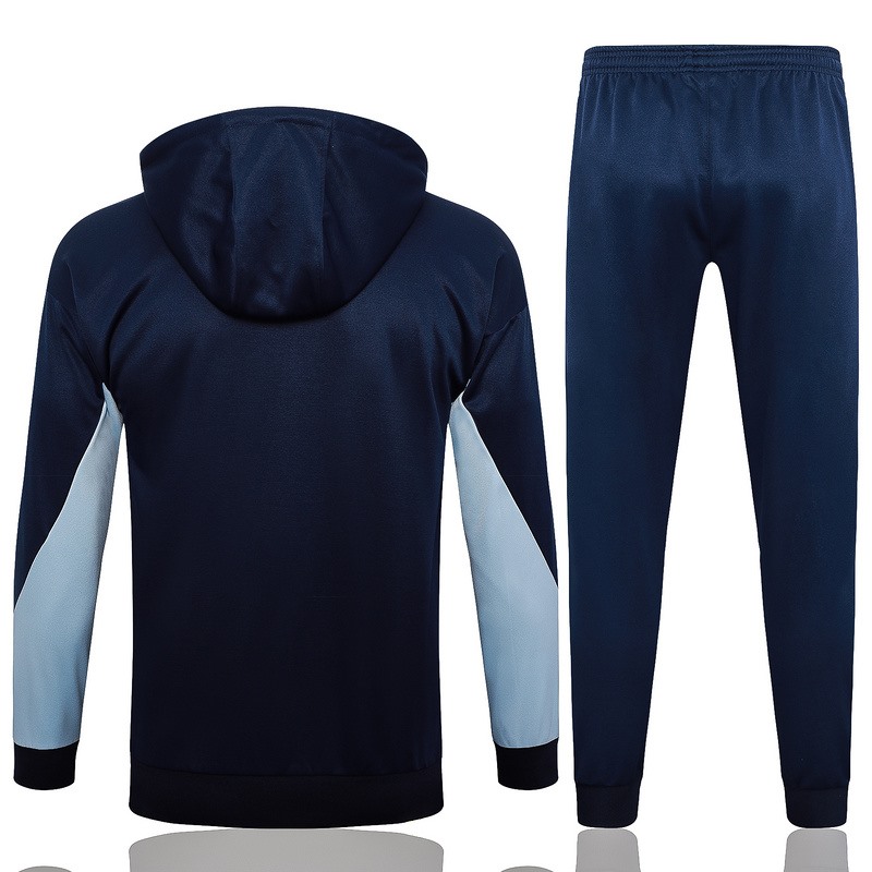 2024 France Royal Blue Hoodie Jacket Kit Set Football Team Shirt Sports Fashion
