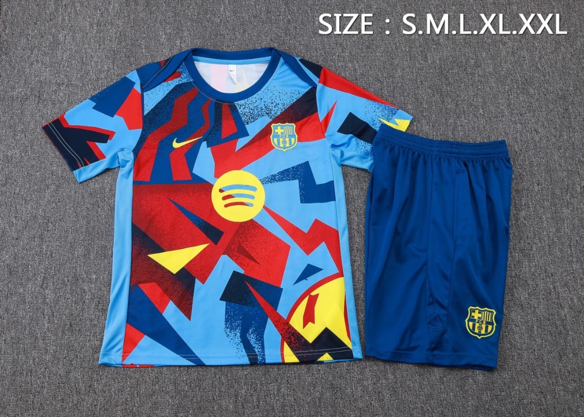 2026 Barcelona Light blue Training Set Shirt and Shorts