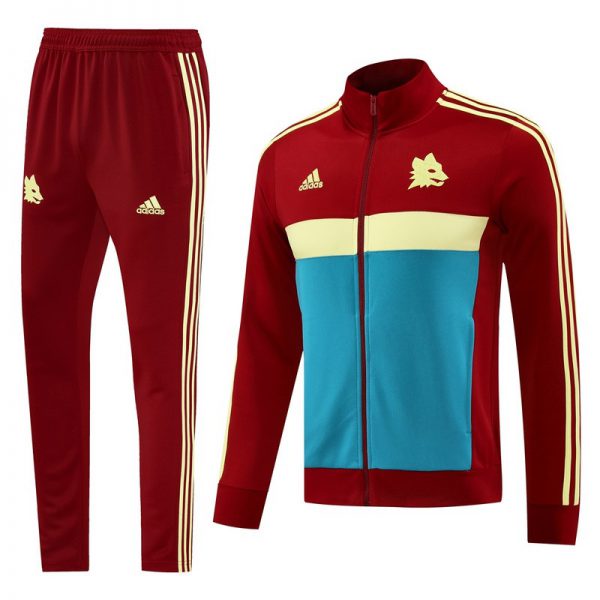 2024 Roma Maroon Jacket Training Suit Set Football Team Shirt Sports Fashion