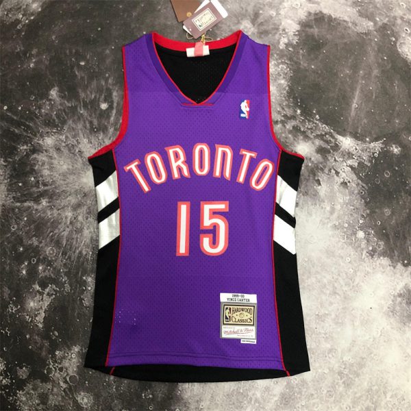 NBA Toronto Raptors V-Neck Purple jersey CARTER#15 S-XXL