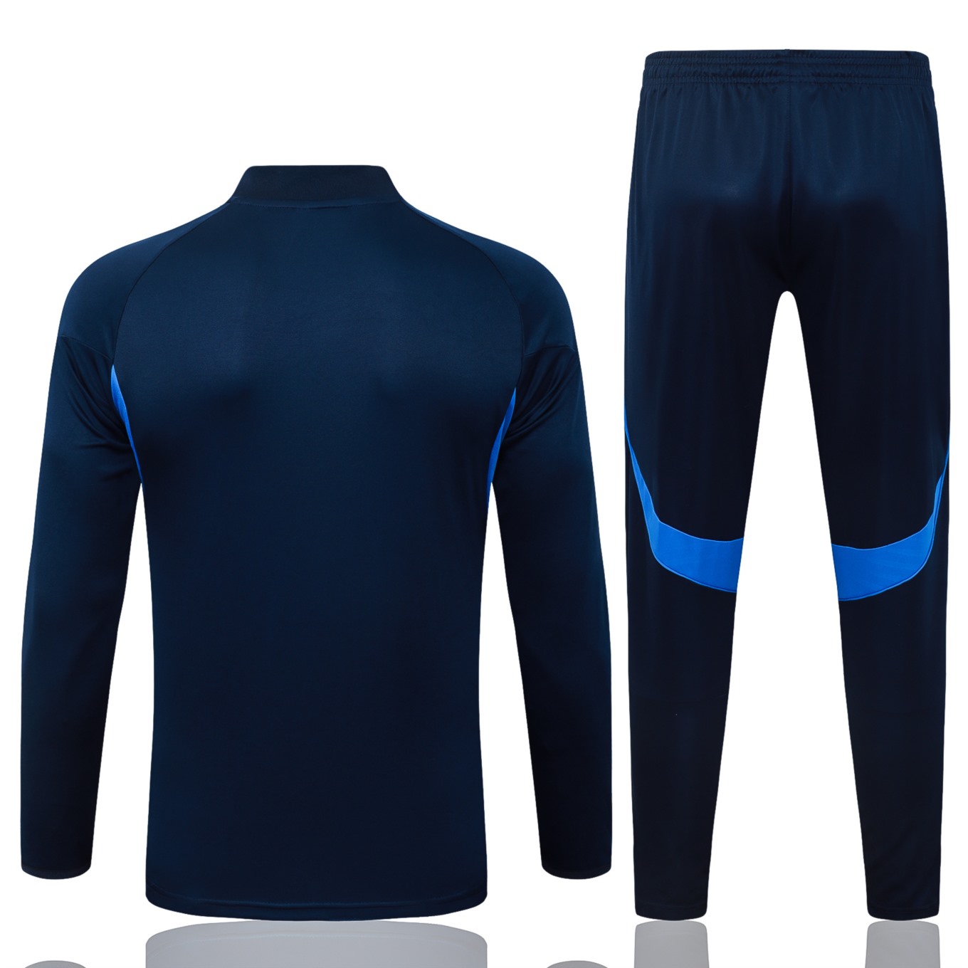 202526 Real Madrid Royal blueLong-sleeved half-pull training kit Football team kit