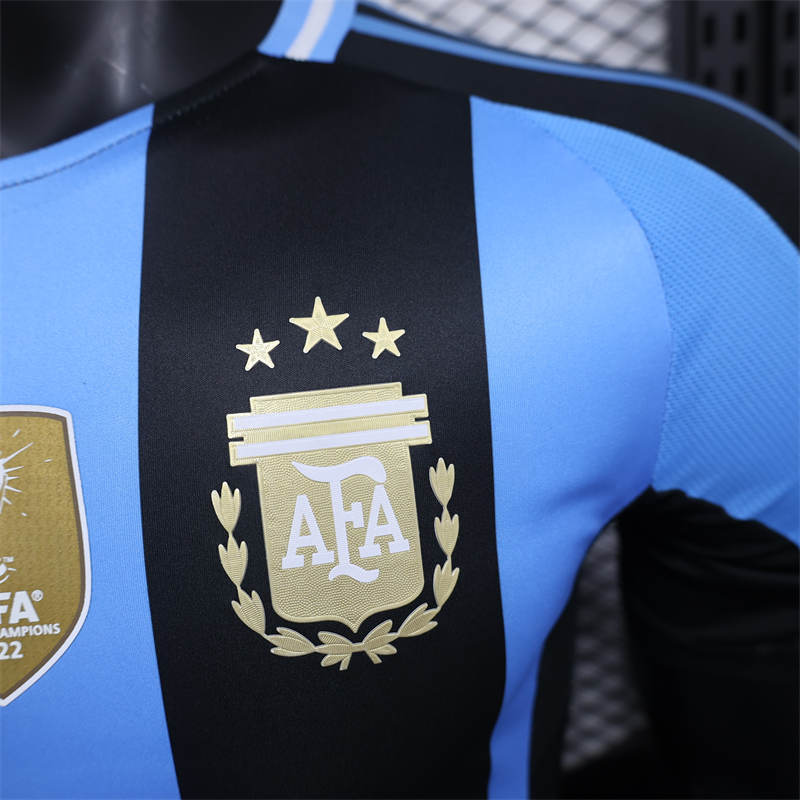 24/25 Argentina Black and Blue Jersey Player Version