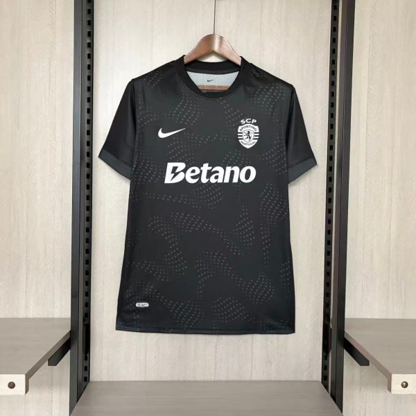 2025/26 Sporting Lisbon Pre-Match Black jersey Fan version