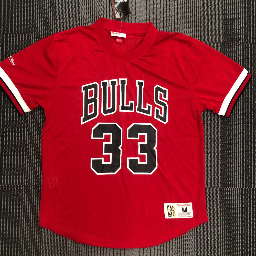 NBA Chicago Bulls Mitchellness Red Jersey PIPPEN#33 S-XXL