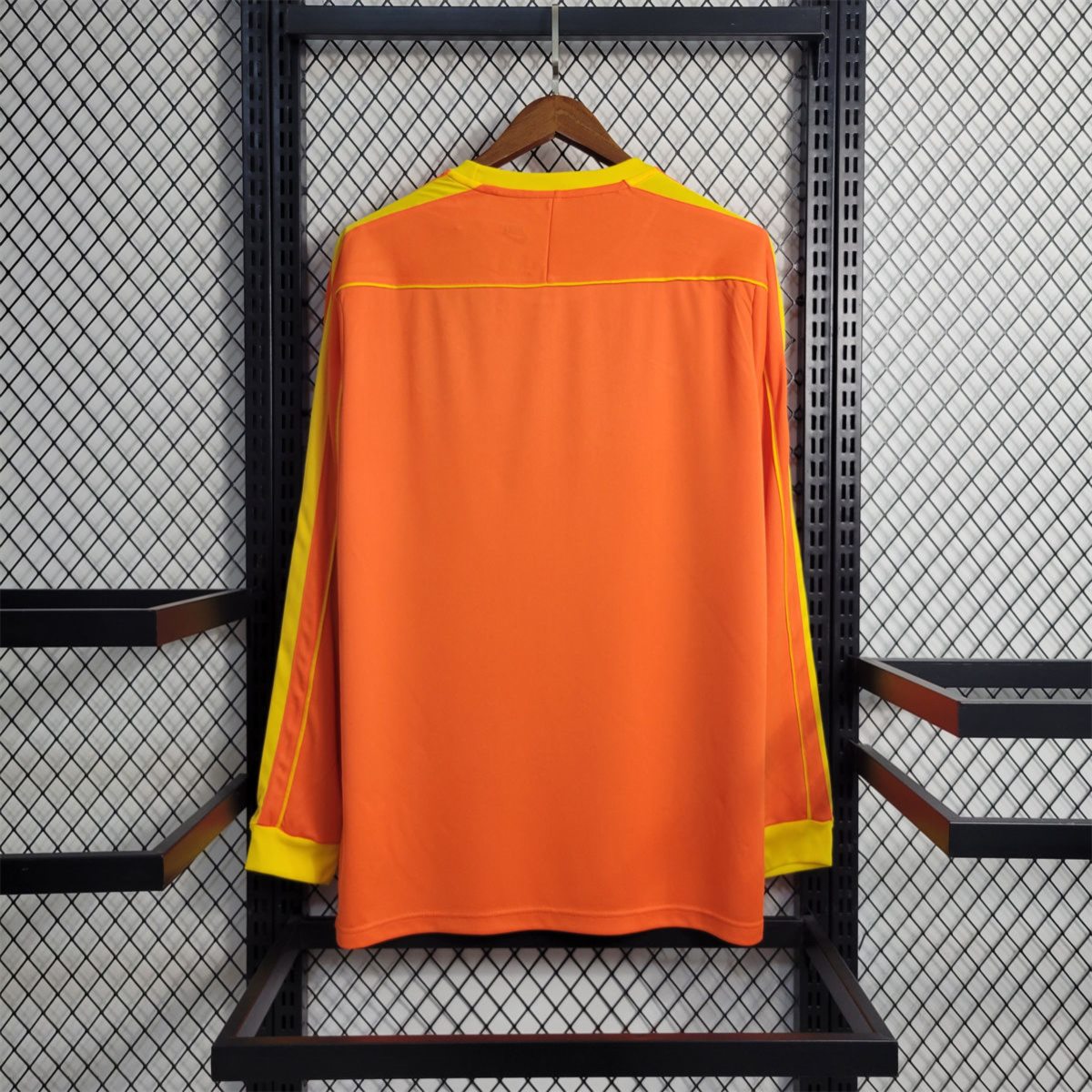 Retro 1998 Brazil Goalkeeper Orange jersey Long Sleeve Fan Version