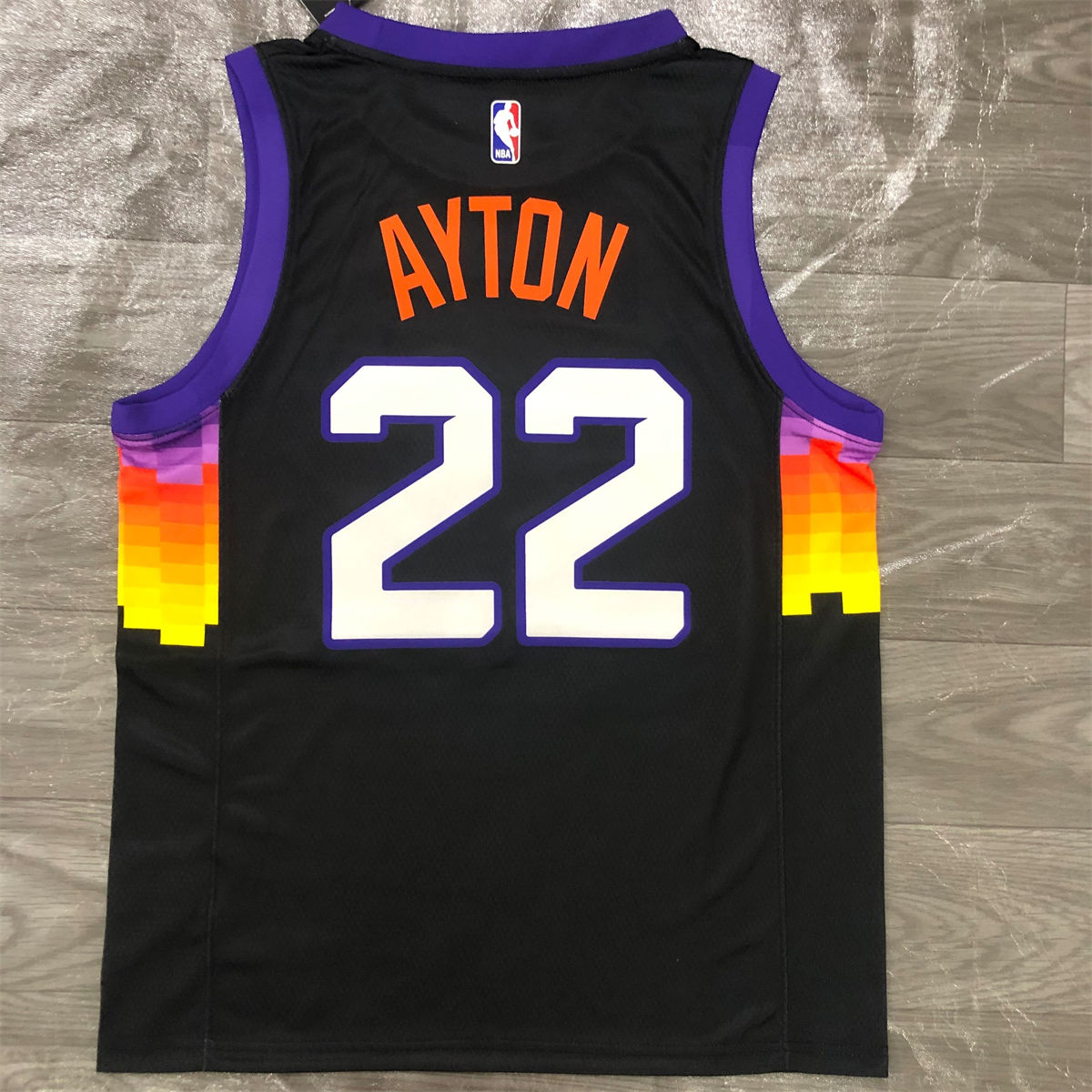 NBA Phoenix Suns Round neck Black jersey AYTON#22 S-XXL