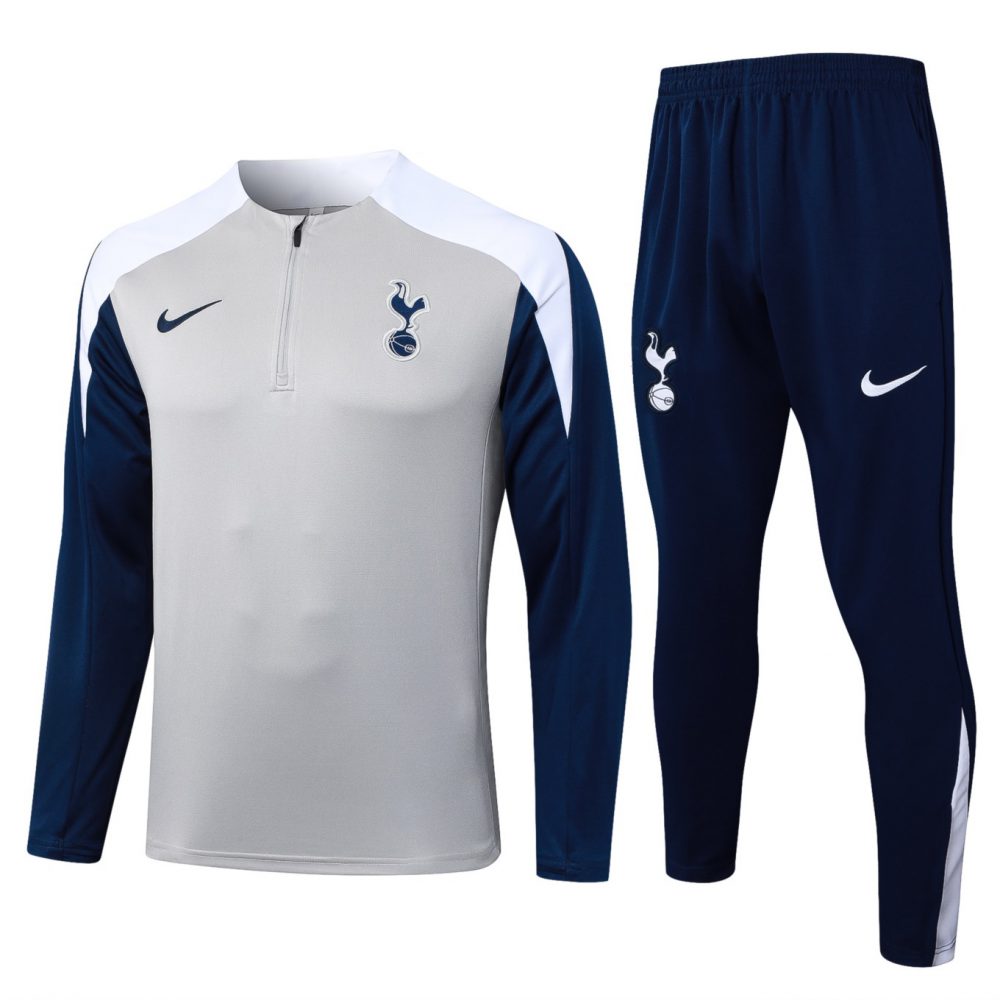 202526 Tottenham Light gray  Long-sleeved half-pull training kit Football team kit