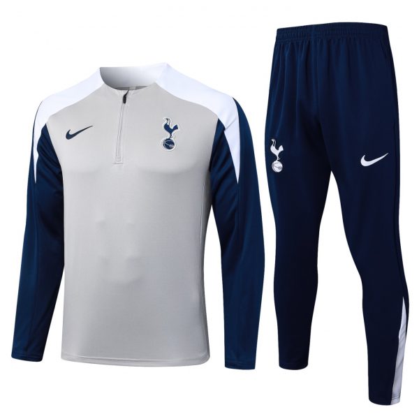 202526 Tottenham Light gray  Long-sleeved half-pull training kit Football team kit