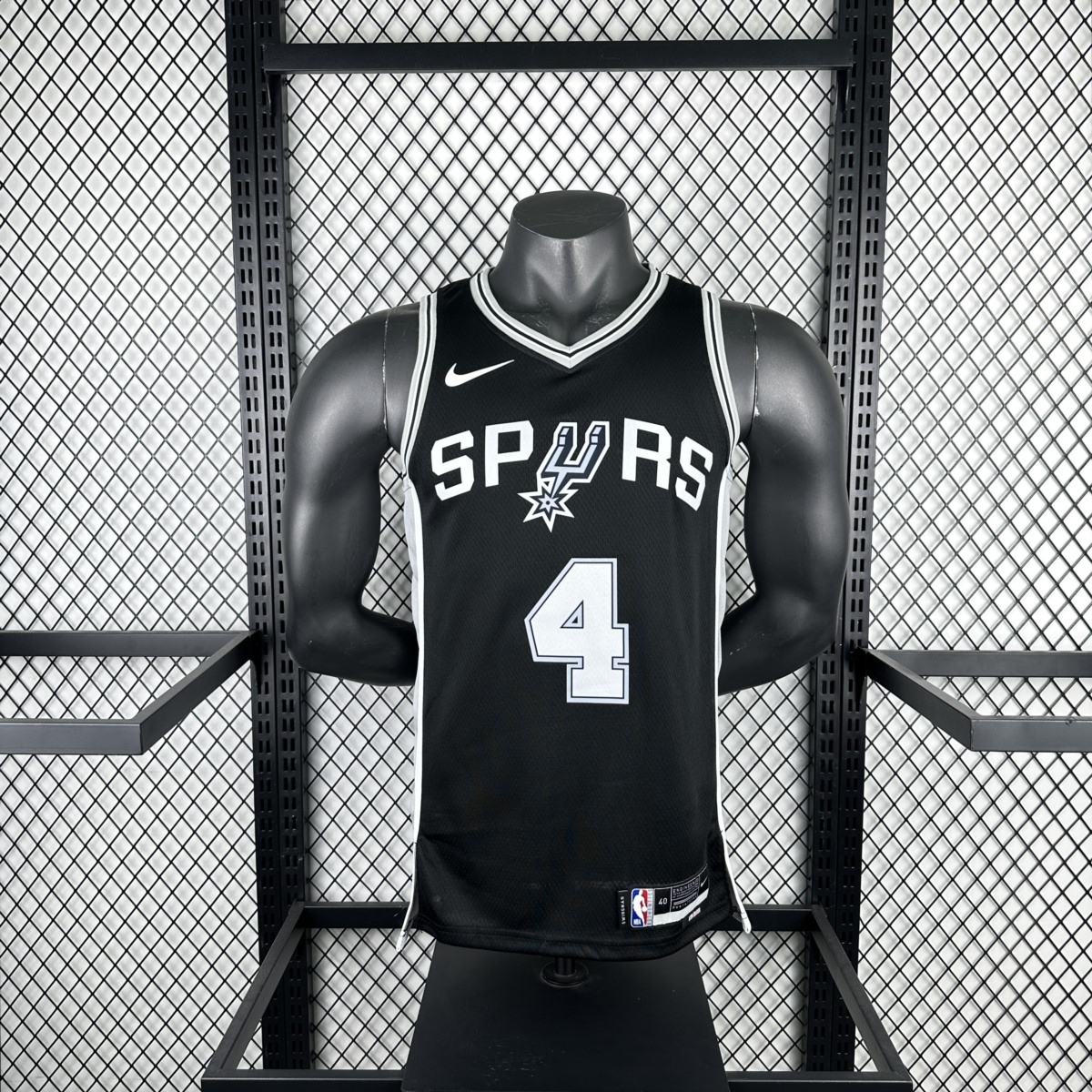 NBA San Antonio Spurs FOX#4 2022/23 Black Icon Edition Swingman Jersey S-XXL