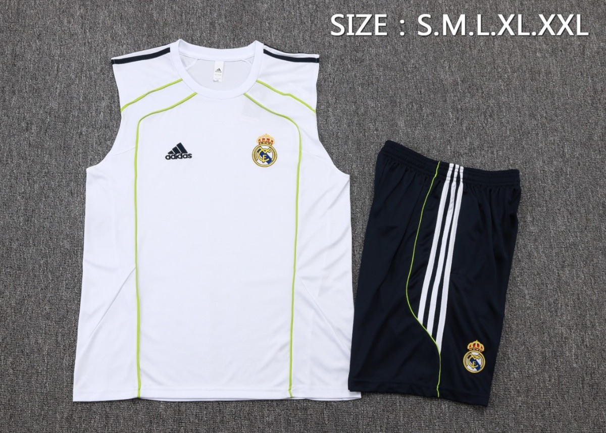 2026 Real Madrid White Training Set Shirt and Shorts