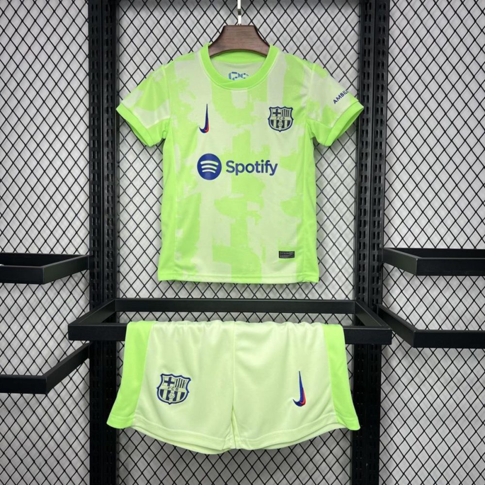 24/25 Kids Barcelona Third Away jersey Kid Kits Size 16-28