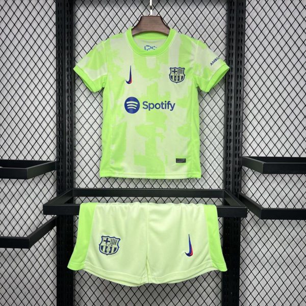 24/25 Kids Barcelona Third Away jersey Kid Kits Size 16-28