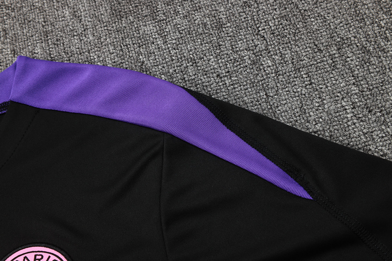 24/25 Paris Black Training Set Shirt and Shorts