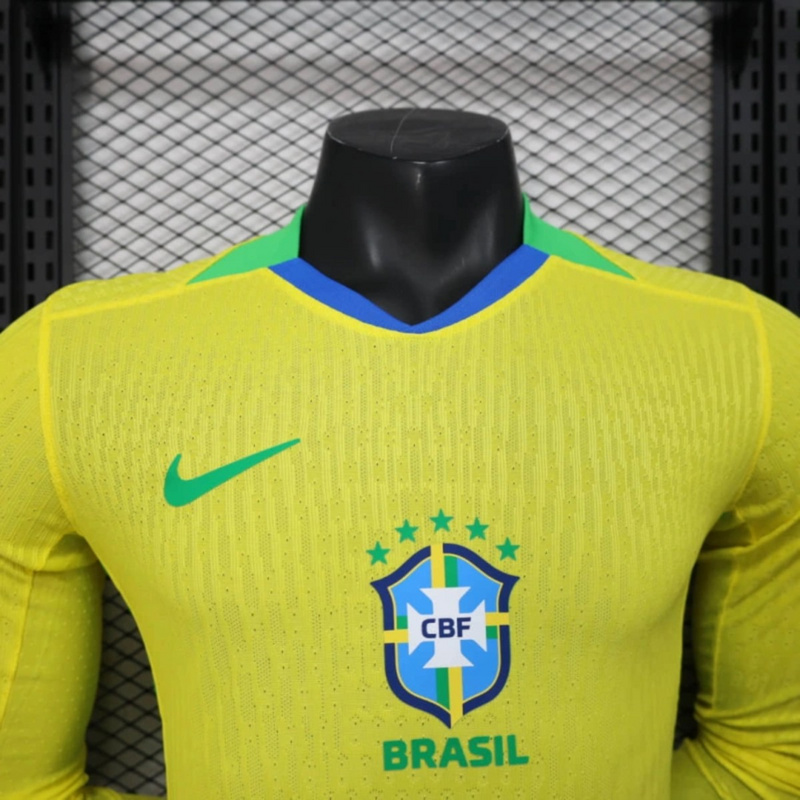 2025/26 Brazil yellow Jersey Long Sleeve Player Version