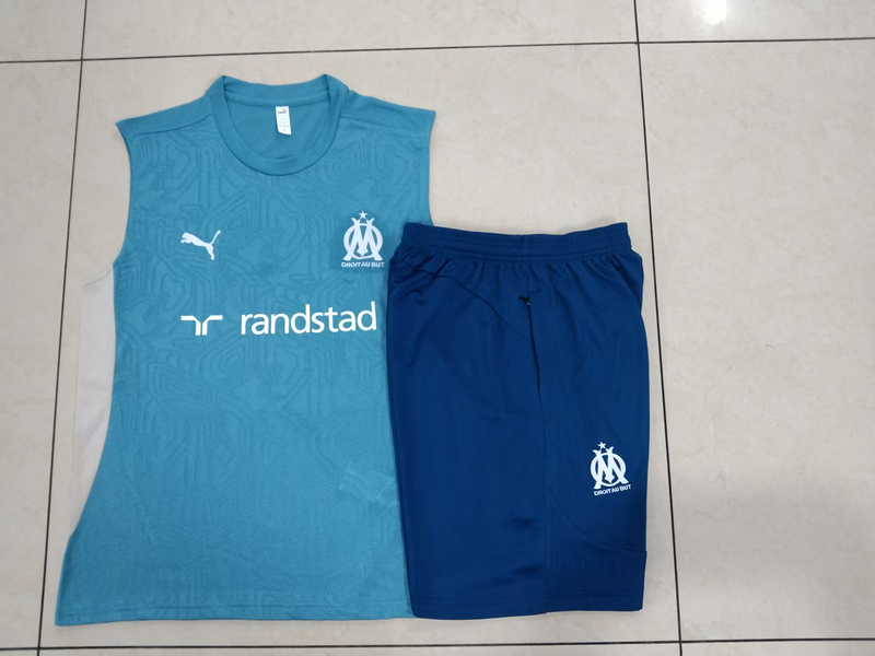 24/25 Marseilles Blue Training Set Shirt and Shorts