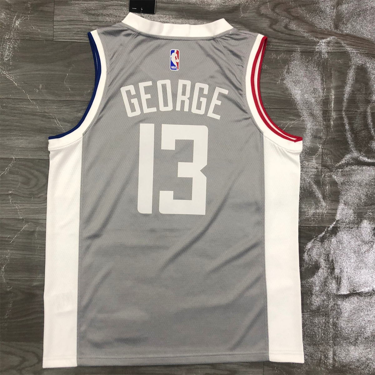 NBA Los Angeles Clippers V-Neck Grey Jersey GEORGE#13 S-XXL