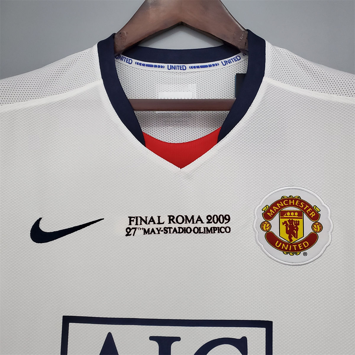 Retro Manchester United 08/09 Champions League away white jersey Fan Version